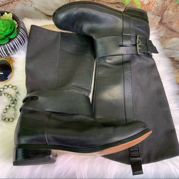 JOE'S Black Leather Riding Boots, 9M - Picture 10 of 14